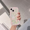 thumbnail image 6 of for iPhone 12 pro Case, Cartoon Floral Rabbit with Floral Beaded Lanyard Wrist Strap for Girly, Soft TPU Full Protective Cover- Flower Rabbit, 6 of 13