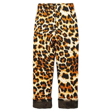 SJLDQY Toddler Girls Leggings Stretchy Lined Leggings for Girls Leopard Thermal Warm Kids Fall Winter Tights