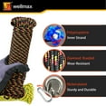 thumbnail image 6 of Wellmax 3/16" x 100' Diamond Braided Polypropylene Rope with UV Protection and Weather Resistance, Yellow/Black - 2 Pack, 6 of 8
