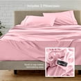 thumbnail image 5 of Bare Home Luxury Bed Sheet Set - Premium 1800 Collection - 4 Piece - Twin, Light Pink, 5 of 9