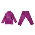 thumbnail image 2 of Pantalones de chaqueta de de lluvia con capucha para a prueba de agua con reflectante Burdeos shamjiam Traje de lluvia impermeable para adultos, 2 of 9