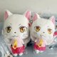 thumbnail image 2 of Cartoon 30/58cm Pink White Fairy Tail Plush Toy Two Dimensonal Cat Pillow Doll Bedroom Sofa Home Decoration Children Gift, 2 of 5