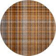 thumbnail image 2 of Addison Rugs Mayfield Washable Transitional Plaid Terracotta Round Rug, 8' x 8', 2 of 5