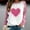 Pink, variant on VgaVtl Valentines Sweatshirt for Women Pink Long Sleeve Tops for Women Gifts for Girlfriend Holiday Heart Print Loose Tops