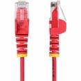 thumbnail image 3 of StarTech 2ft Red Slim CAT6 Ethernet Cable, Snagless RJ45, LSZH, 28AWG Pure Bare Copper, Slim Network Patch Cable/Cord, 3 of 5