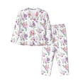 thumbnail image 1 of Balery Rose Flower B Conjunto de Pijama con Estampado para Mujer, Conjunto de Dos Piezas con Manga Larga, Ropa de Dormir Suave con Bolsillos, Pijamas Cómodos-Medium, 1 of 7