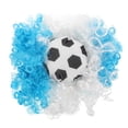 thumbnail image 2 of KAKOWELY Peluca afro rizada para fanáticos de equipos de fútbol, peluca decorativa para fiestas de cosplay, adorno para el cabello de carnaval, 2 of 4