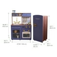 thumbnail image 3 of Teamson Kids Little Chef Normandy Wooden Play Kitchen with Modular Fridge, Sink, Oven & Pretend Play Accessories, Blue, 3 of 17