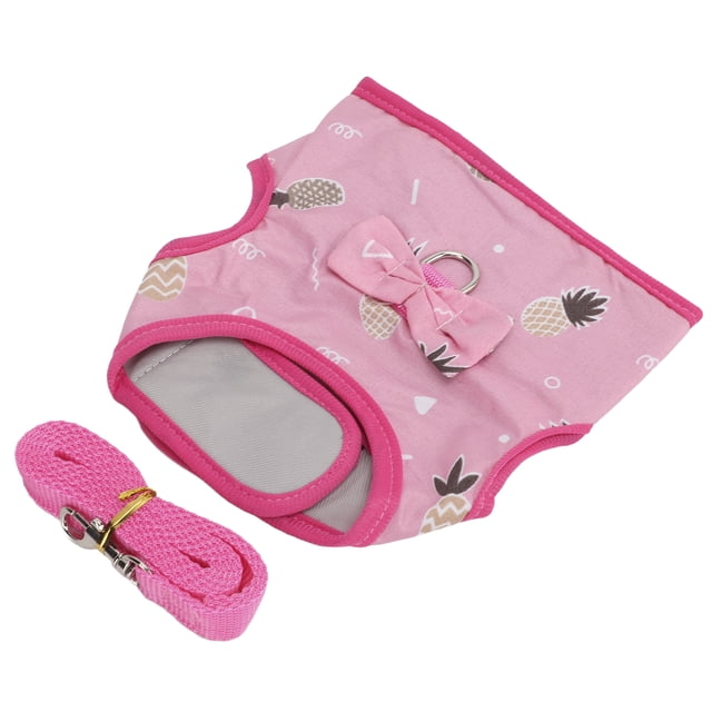 Pet Harness Leash, Small Pet Traction Rope Versatile Beautiful Patterns Adjustable Comfortable For Hamster For Rabbits For Cat M