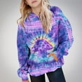 thumbnail image 2 of Girls Tie Dye Hoodies Oversized Kids Sweatshirts Loose Casual Fleece Hoodie Long Sleeve Shirts with Pockets Fashion Sweat Tops Baggy Fall Winter Sweatshirt Gym Streetwear, 2 of 6