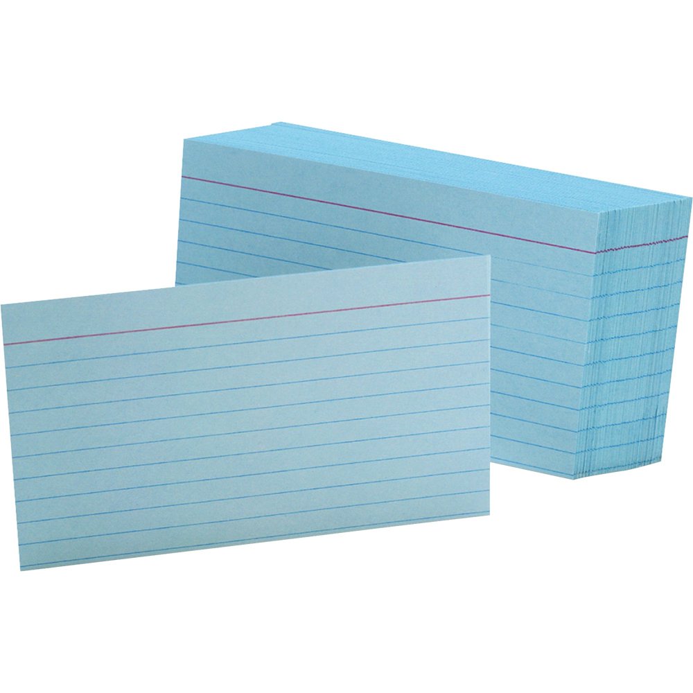 Oxford Colored Ruled Index Cards, 100 / Pack (Quantity)