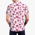 thumbnail image 5 of Xecao Lilies Flowers for Mens' Casual Short Sleeve Button-Down Polo Shirts for a Classic Golf Look, 5 of 9