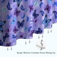 thumbnail image 6 of Purple Butterfly Pattern Shower Curtain 72"x72" ,Bathroom Decorative Shower Curtains Set with 12 Hooks,Modern Waterproof Washable Shower Curtain, 6 of 6