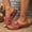 Pink, variant on Women's Wedge Mule Slippers, Floral Pattern Spring/Summer One Strap Closure Comfortable Slippers with Arch Support Navy 9