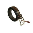 thumbnail image 2 of Men VALENTINI Leather Belt Stitch down Classic Pin Buckle V711 Brown New, 2 of 4