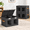 Black-L(2-Pack), variant on Black L(2-Pack) Large Collapsible Divided Fabric Clothes Storage Chest with Lids and Windows