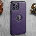 thumbnail image 6 of Casus Logo View Classic Slim Leather Case for iPhone 14 Pro Max - Purple, 6 of 8