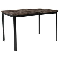 Zinus Espresso Wood Square Dining Table Olb St A30