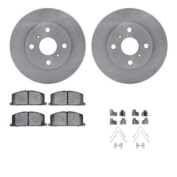 Dynamic Friction Company Front Brake Rotors with 5000 Advanced Brake Pads includes Hardware 6512-76197