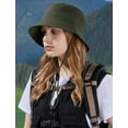 thumbnail image 6 of HonorHut Sun Hats Waterproof Lightweight Bucket Caps Packable Summer Cap with Adjustable Chin Strap Breathable Hiking Fishing Hat Outdoor Protection Military Green, 6 of 7