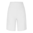 thumbnail image 6 of Mgmyaa Women's Bermuda Long Shorts with Pockets High Waisted Knee Length Shorts for Women Walking Athletic Workout Casual, 6 of 8