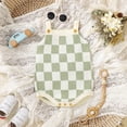 thumbnail image 2 of Blotona Infant Baby Girls Jumpsuit Summer Clothes Checkerboard Plaid Print Sleeveless Bodysuits 3M 6M 12M 18M 24M Newborn Knitted Romper Outfit 0-24M, 2 of 6