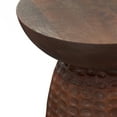 thumbnail image 4 of Boyd 16 inch Wide Solid Mango Contemporary Tall Accent Table in Warm Dark Brown, Assembled, 4 of 10