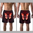 thumbnail image 3 of luoweisi Men's Beach Shorts Quick Dry Swim Trunks with Mesh Lining Butterfly L, 3 of 5