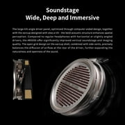 Aune AR5000 Full-Size Open-Back Headphones with MLD Driver, Dynamic Driver, Detachable Cable, Over-Ear HiFi Hi-Res Audiophile Headphones for HiFi System, Home Audio, DAP
