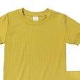 thumbnail image 4 of Nwiuh Toddler Short Pajamas Set Baby Boys Girls Kids Snug Fit Ribbed Sleepwear Pjs for Daily Life Style (Yellow, 4-5 Years), 4 of 5