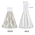 thumbnail image 3 of Yayeee Kitchen Hanging Hand Towels Set of 2 with Loop Bathroom Absorbent Tie Towel, Light Gray Pattern, 3 of 7