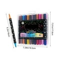 thumbnail image 3 of Foqnuq High-Brightness Two-Color Glitter Marker Pens - Pearlescent Fluorescent Art Markers, 48 Colors in 24 Pens, Non-Bleeding, Multi-Purpose for Crafting & Decor, 3 of 6