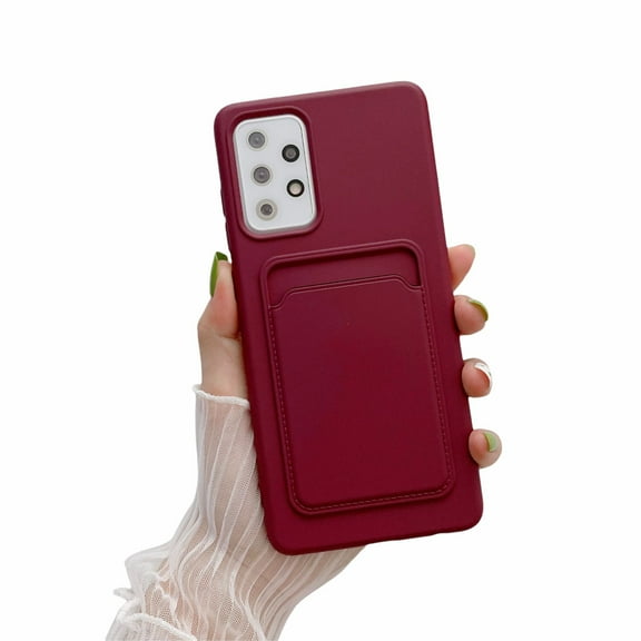 Card Holder Case For Samsung Galaxy A42 5G SM-A426B in Plum