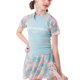 thumbnail image 1 of Traje de baño para niñas Traje de baño dividido deportivo colorido Conjunto de natación de manga corta, 1 of 7
