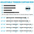 thumbnail image 3 of TITGIPE No hole telescopic shower curtain rod | 32-80 inches adjustable anti-skid spring rod | stainless steel rust resistance design | bathroom upgrade artifact no hole telescopic bath curtain rod, 3 of 7
