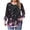 Pink, variant on QQAMB Shirts for Women Plus Size Fall Dressy Casual Blouses Trendy Pleated Floral Printed Long Sleeve Tunic Tops