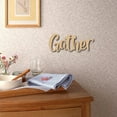 thumbnail image 6 of 1pc Gather Wood Sign Wall Decor Script Word Cutout Laser Cut Unfinished Sign Rustic Letter Decorative DIY Wall Art, 6 of 7
