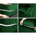 thumbnail image 5 of 4 Piece Zipper Sheet Set Includes (1 Zipper Fitted Sheet, 1 Flat Sheet And 2 Zipper PillowCase) with 10 Inch Deep Pocket 800 TC 100% Egyptian Cotton Solid Green Color Full Size, 5 of 7