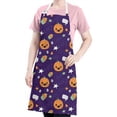 thumbnail image 5 of Halloween Cute Pumpkins and Cupcakes Apron-Garden Aprons for Women with Pockets-Cotton Linen Waterproof Kitchen Cooking Gardening Aprons Adjustable for Kitchen,Cooking,BBQ and Salon 32"x27", 5 of 7