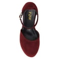thumbnail image 4 of YDN Women Classic Round Closed Toe Wedge High Heeled Pumps Ankle Strap Sandals D'Orsay Platform Casual Dressy Shoes Size 12 Wine, 4 of 4
