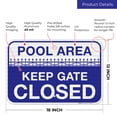 thumbnail image 3 of Pool Area Keep Gate Closed Sign, Pool Sign,, 3 of 8