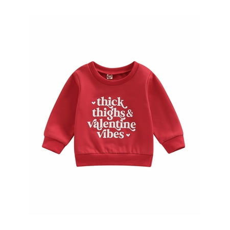 

Toddler Baby Boy Girl Sweatshirt Love Heart Letter Shirts Top Oversized Sweater Fall Active Clothes