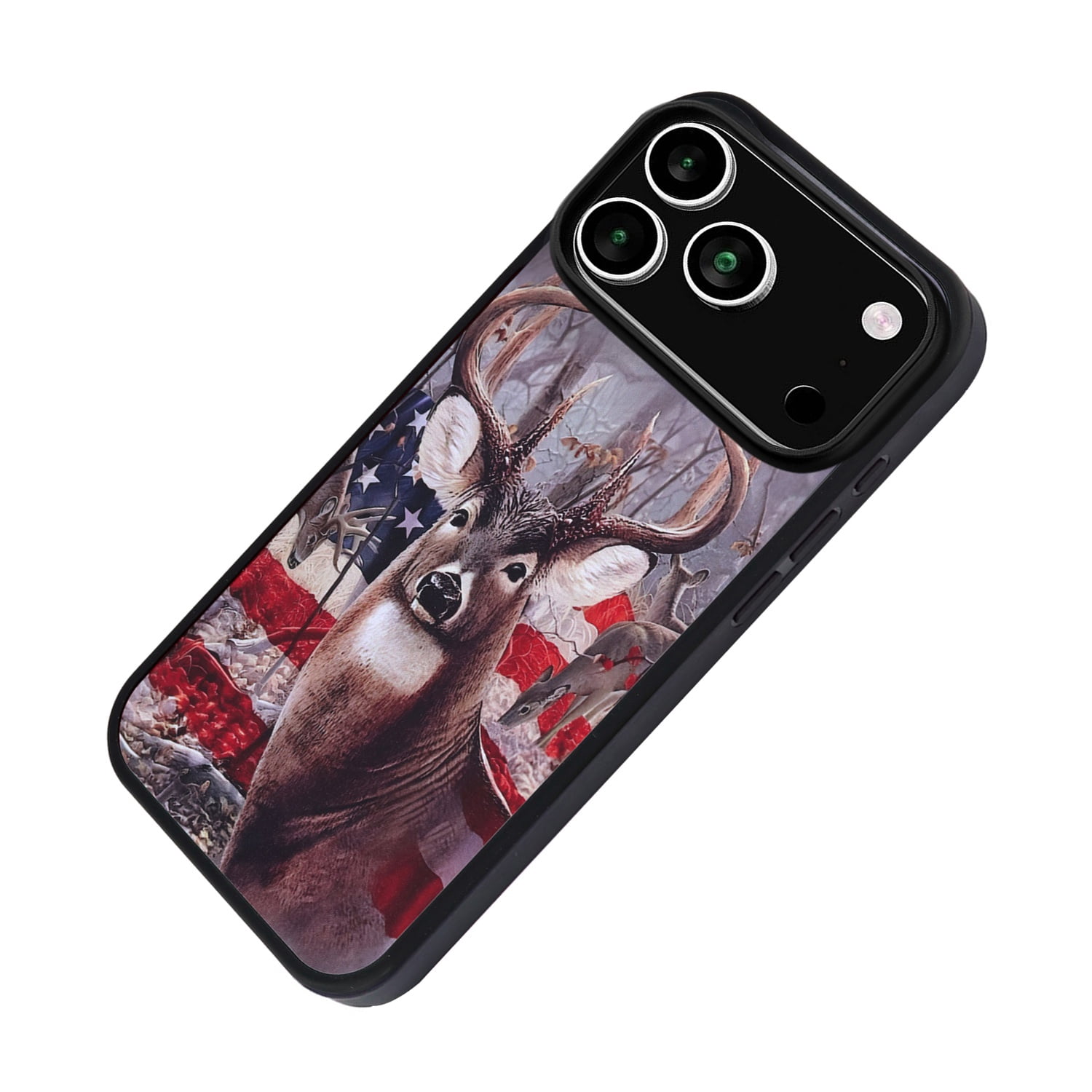 Stylish Aluminum Plate Protective Case for iPhone 17 Pro - USA Flag