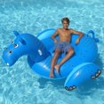 thumbnail image 3 of Swimline Géant Gonflable 73" Hippopotame Ride-On Piscine / Lac Flotteur (2 Pack), 3 of 6