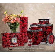 Crimson Rose Urns for Cremation Ashes Large Urn XL or Small Keepsake Urns for Adult Cremation Ashes & Urns for Human Ashes for Home or Burial Cremation Urns