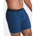 Hanes Ultimate Big Men’s Cotton Boxer Brief Underwear, Blue/Red, 4Pack