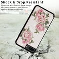 thumbnail image 6 of Floral Pattern Wallet Case for iPhone 8 Plus / iPhone 7 Plus with RFID Blocking Card Holder, Colorful Flower Pattern PU Leather Stand Flip Case for Women Girls, Magnetic Shockproof Cover, Three Roses, 6 of 7