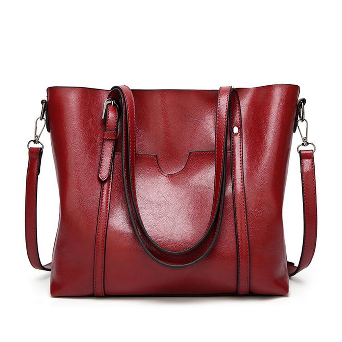 Women Large Retro Handbag Leather Shopping Bag Crossbody Shoulder Tote 