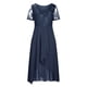 thumbnail image 5 of Vestido largo de noche de gasa con cuello en V y encaje calado para mujer - Dama de honor/fiesta de graduación, sin mangas, silueta holgada, 5 of 5
