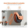 thumbnail image 4 of KFFKFF Retractable Air Hose Reel, 3/8IN x 100FT Durable Rubber Air Hose with a Maximum of 300PSI, Air Pump Hose Reel with 5FT Initial Lead in, Mountable on Ceiling/Wall, 4 of 9